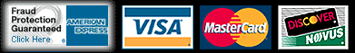 American Express, Visa, Mastercard, and Discover welcome here